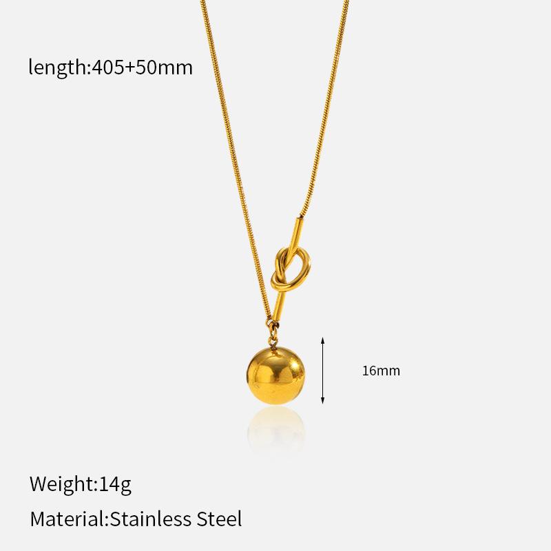Luxury Titanium Steel Necklace For Women Gold Elegant Pendant Minimalist Design Long Lasting Jewelry