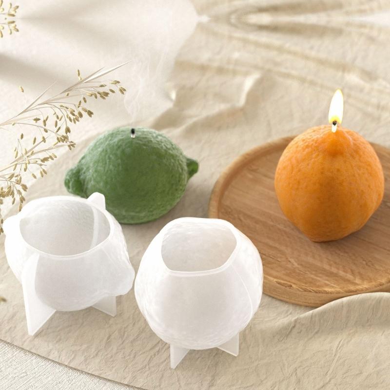 Flexible Silicone Mold for 3D Lemon Shape Scented Candle Soap Making Chocolate and Home Crafting Epoxy Resins Mould