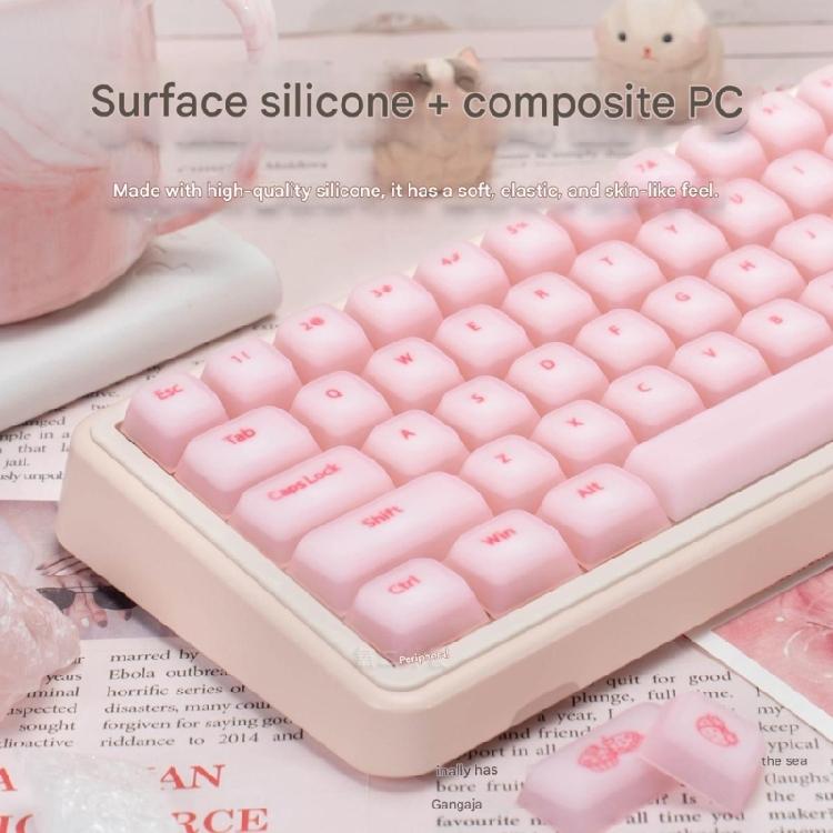 ABS Silicone Gamings Keycaps 115Key Mechanical Keyboards Jelly Puddings Translucents Keyset Small Keyboards Keycaps