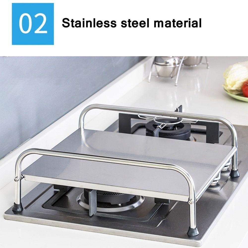 With Handle Stainless Steel Stove Cover Waterproof Stove Support Bracket Kitchen Counter Rack Home