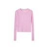 Demana Women's Striped Hollow-Out Lamb Wool Blend Knit Sweater