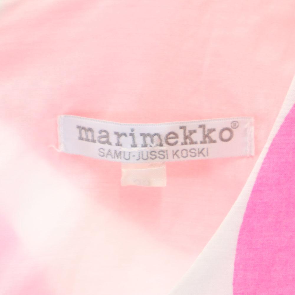 Marimekko Floral No Sleeve Mini Dress 36 Pink Women Used