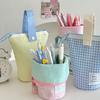 Large Capacity Pencil Case, Zipper Fabric  Desk Organizer Stationery Storage Bag Pen Holder Office School Supplies Students Gift