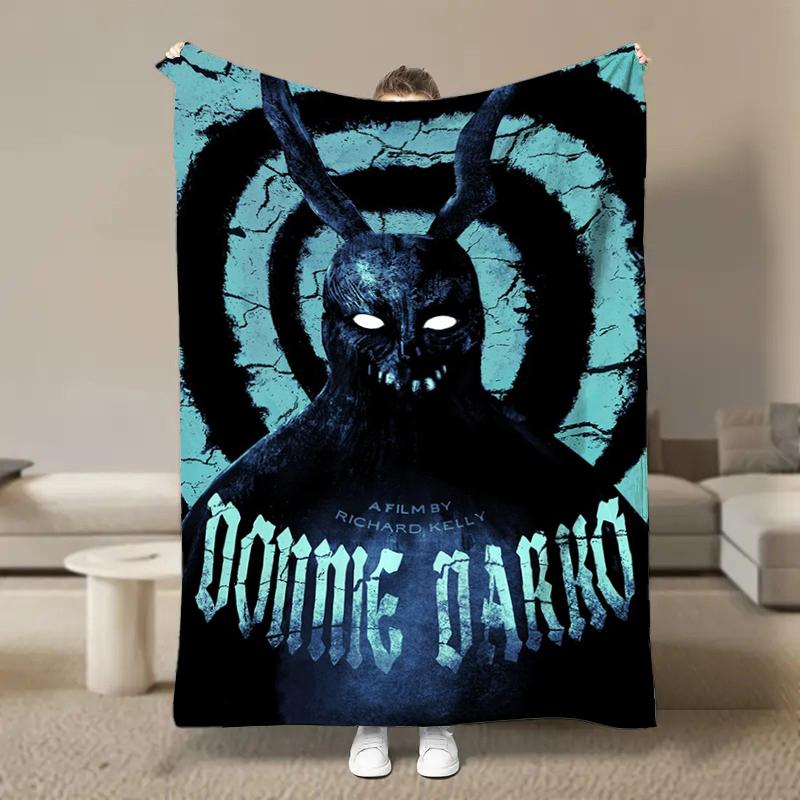 Coperta di Flanella Classico Film Horror Donnie-Darko Morbida per Bambini e Adulti Copriletto Peluche per Divano Plaid Coperta Pranzo per Divano Letto
