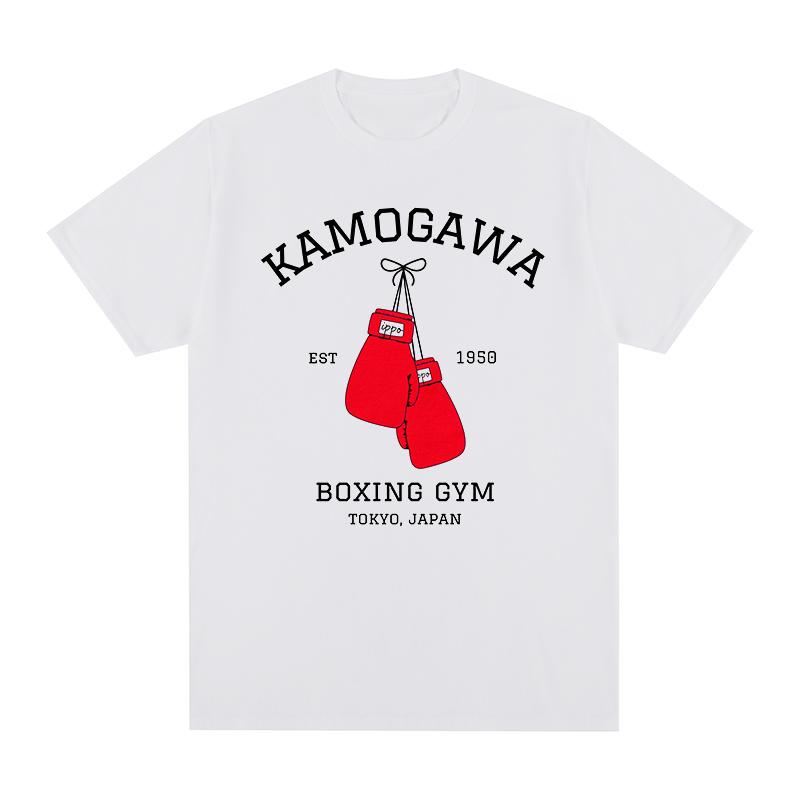 Футболка Hajime no Ippo KBG Винтажная футболка Хлопок Унисекс Футболка Новая ТИШЕРТ Футболка Женские топы S