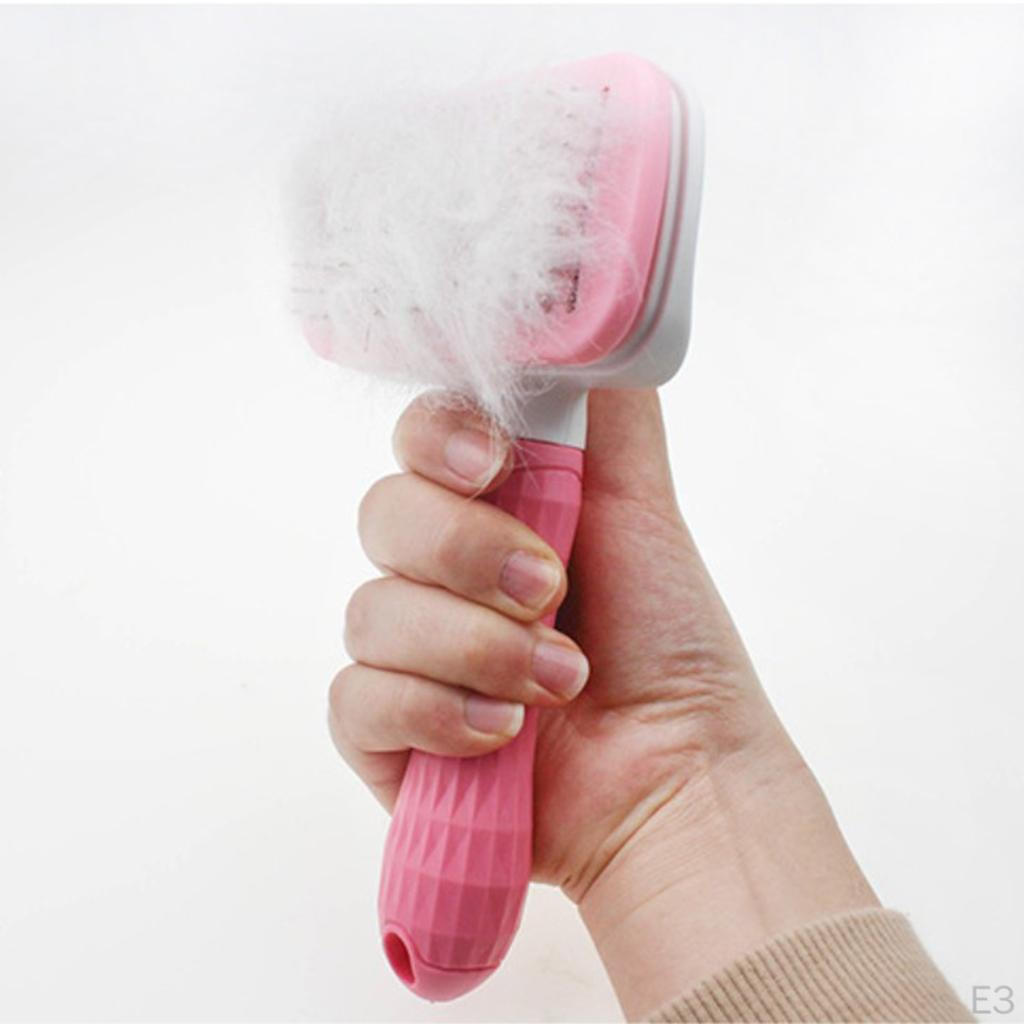 Durable Slicker Dog and Cat Grooming Brush, Self Cleaning Pet Shedding Tool Comb for Small
