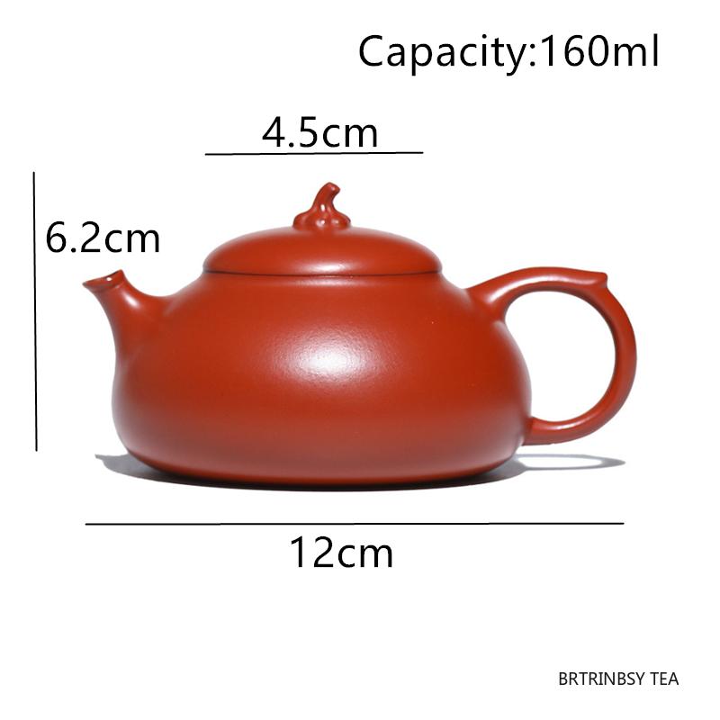 160ml Chinese Yixing Purple Clay Teapots Tradition Handmade Beauty Tea Pot Raw Ore Zhu Mud Kettle Household Zisha Tea Set