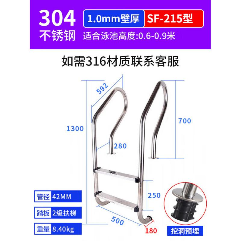 Jundingying SF-215 In-ground Swimming Pool Ladder