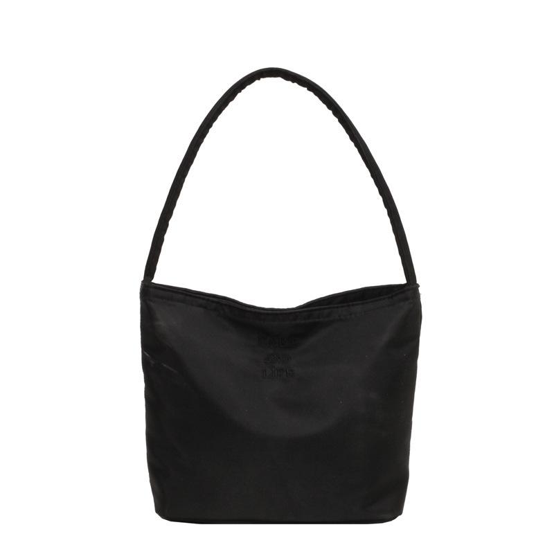 Women's Bag Handbag Summer New Embroidered Armpit Bag Versatile Commuter Shoulder Bucket Bag Nylon Bag