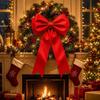 Vintage Extra Large Christmas Velvet Bow Hanging Handmade EVA Bowknot Pendant Delicate Elegant Tree Decorations Festival