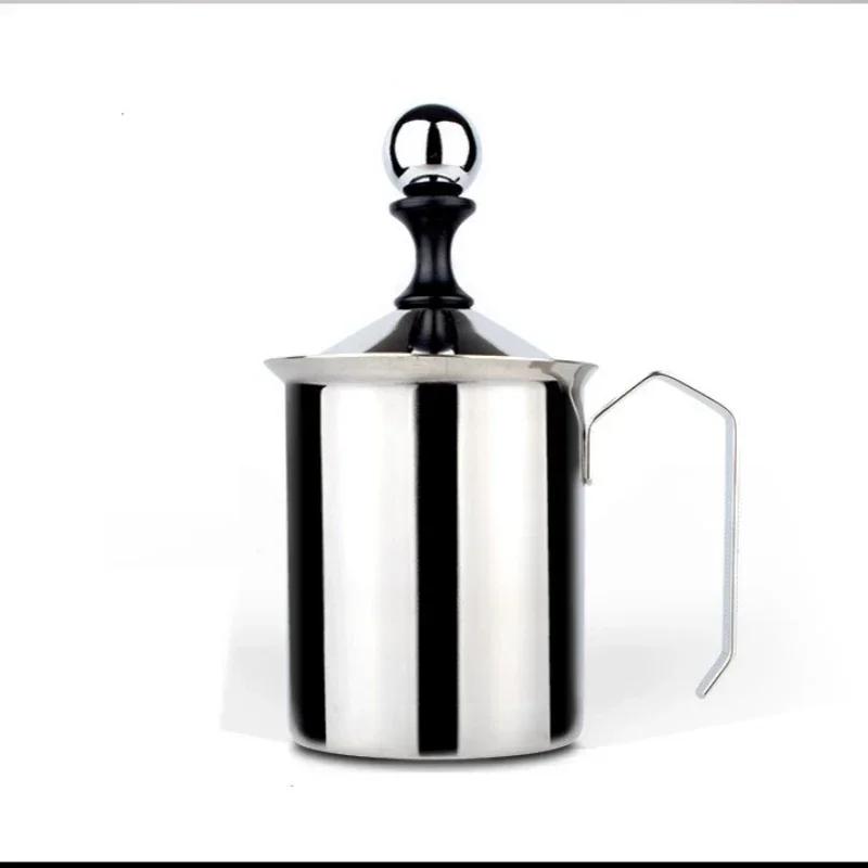 

Ручной вспениватель молока из нержавеющей стали, вспениватель молока, венчик для яиц, кухонный инструмент, миксер для кофе, вспениватель, кофемашина, инструменты, аксессуары серебряный