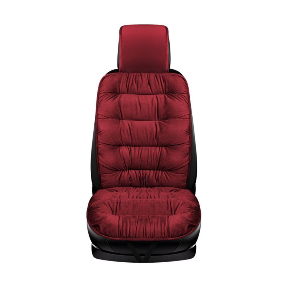 With Back Pad Winter Car Seat Cover Cotton Warm Velvet Car Seat Cushion   Auto Interio