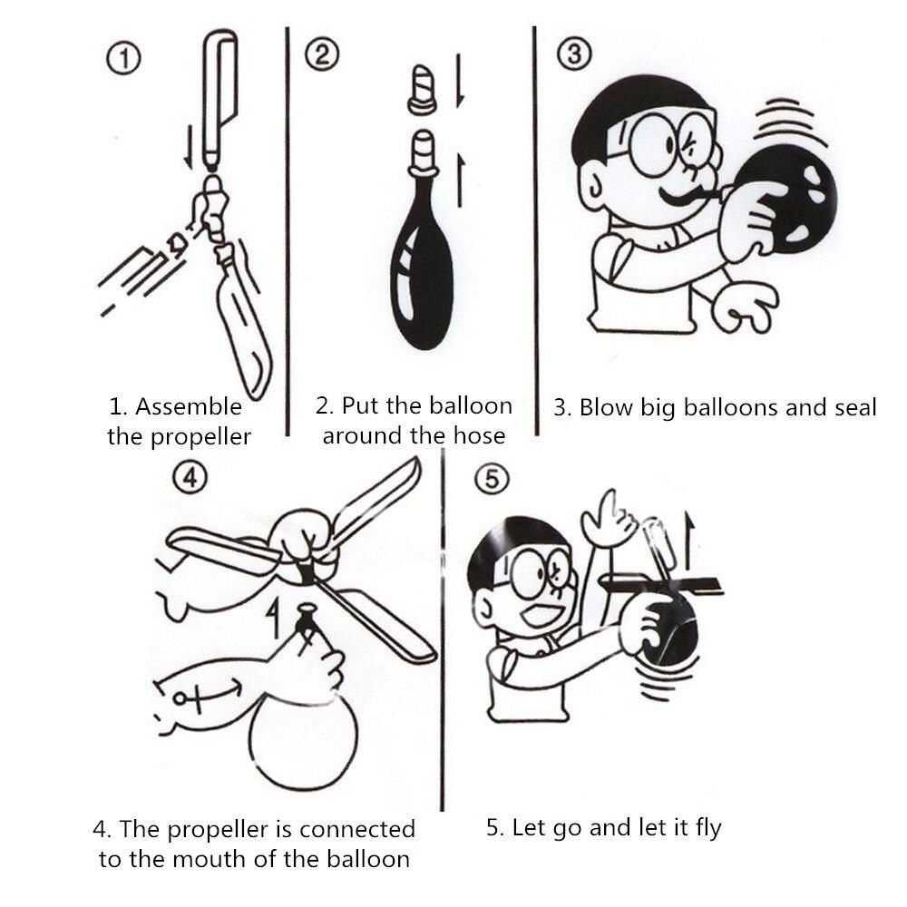 1Pcs Outdoor Toys Flying Inflatable Balloon UFO Traditional Classic Balloon Helicopter Fun Sports Children Play Flying Toys Ball