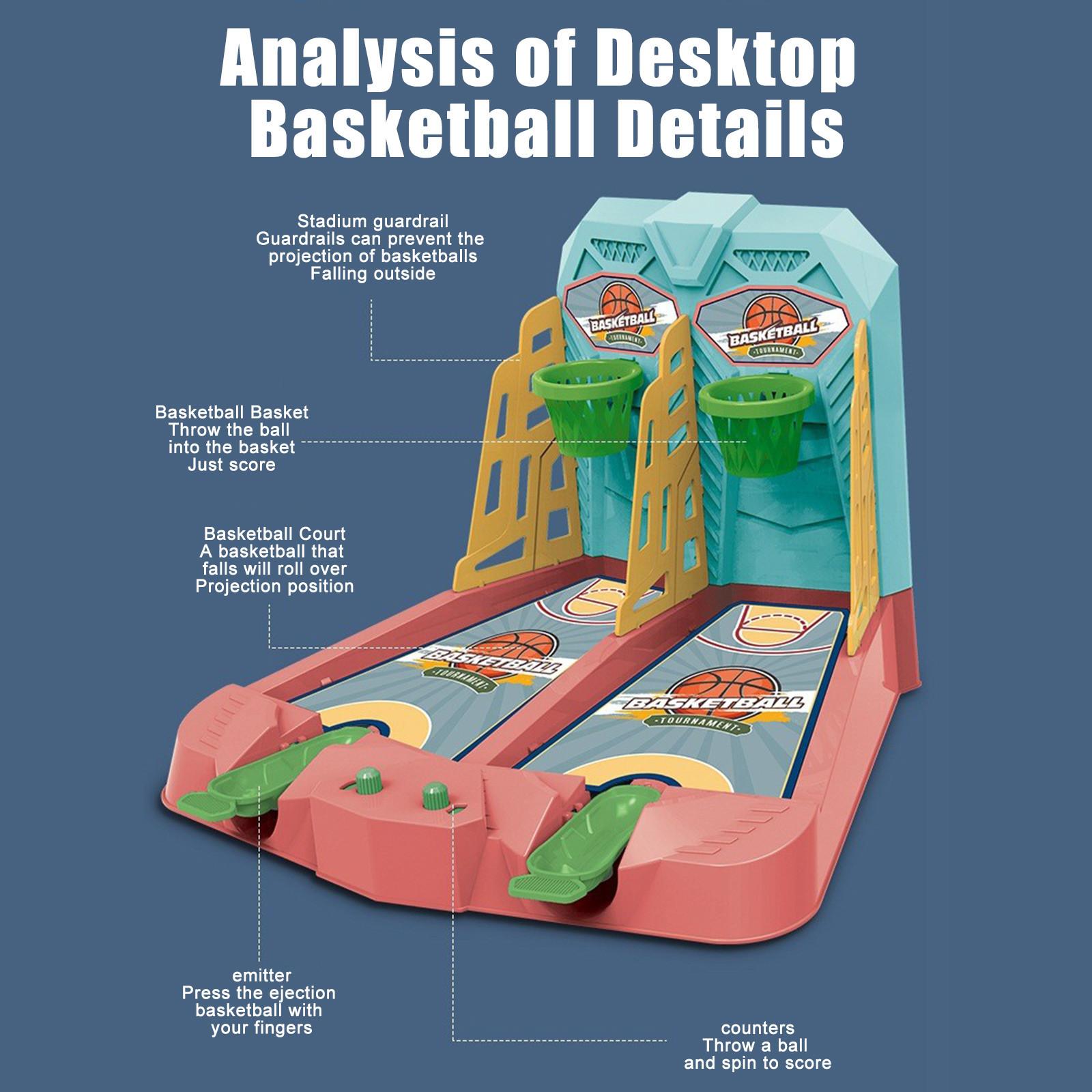 

Настільна гра-головоломка для дітей Баскетбол кінчиками пальців Подвійний кидок , Подарунок на день народження, Повсякденна іграшка для батьків і дітей, 3-14 років,1 коробка One Size червоний