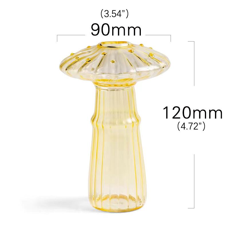 Vaso de vidro cogumelo garrafa de aromaterapia casa criativa mesa de flores hidropônica decoração simples
