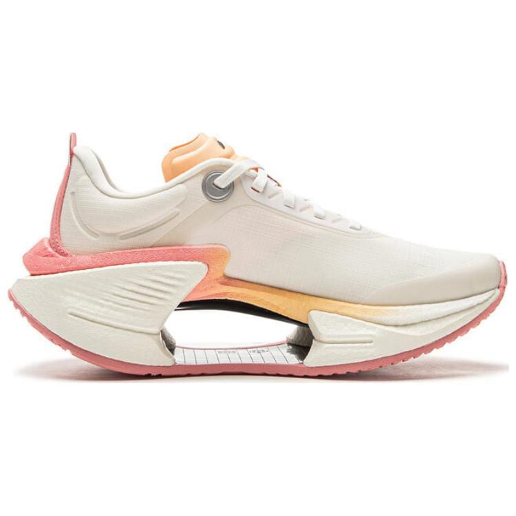 Li Ning Shadow 3 Essential Stoff Dämpfung Unterstützung Rückprall Niedriger Schaft Laufschuhe Damen Beige Rosa ARRU006-9