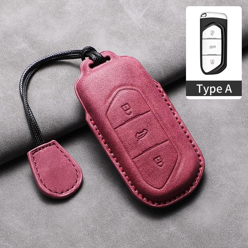 Étui de clé à distance pour Voyah Dreamer Free I-Land Étui de clé de voiture en peau de mouton Housse Protecteur Porte-clés Coque Accessoires