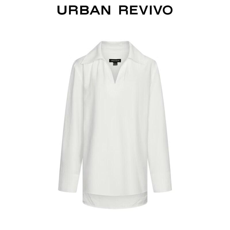 UR 2026 Spring Women's Charming V-Neck Lapel Blouse