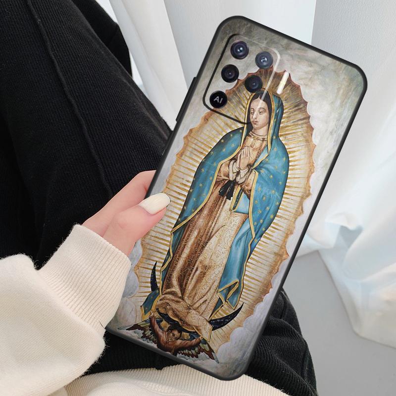 Virgen De Guadalupe Virgin Mary Case For OPPO A54 A74 A94 A83 A91 A93 A5 A9 A31 A53 2020 A15 A52 A72 Find X5 X3 Pro Cover