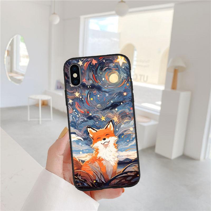 fox funny foxs Shell Phone Case for OPPO A40 A60 A80 A15 A16 A16K A12 A17 A17K A54 A54S A53 A53S A55 A56 A57 A98 F23