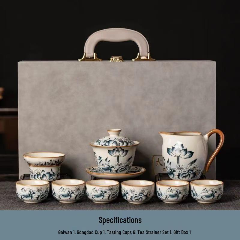 Ru Kiln Lotus Kung Fu Tea Set