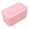 Baby Wipe Warmer Large Capacity Baby Wipe Warmer Holder Dispenser USB Rechargeable for Travel Pink