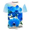 Unisex Plant, Flower & Leaf Print T-Shirt - Crew Neck, Short Sleeve & Breathable