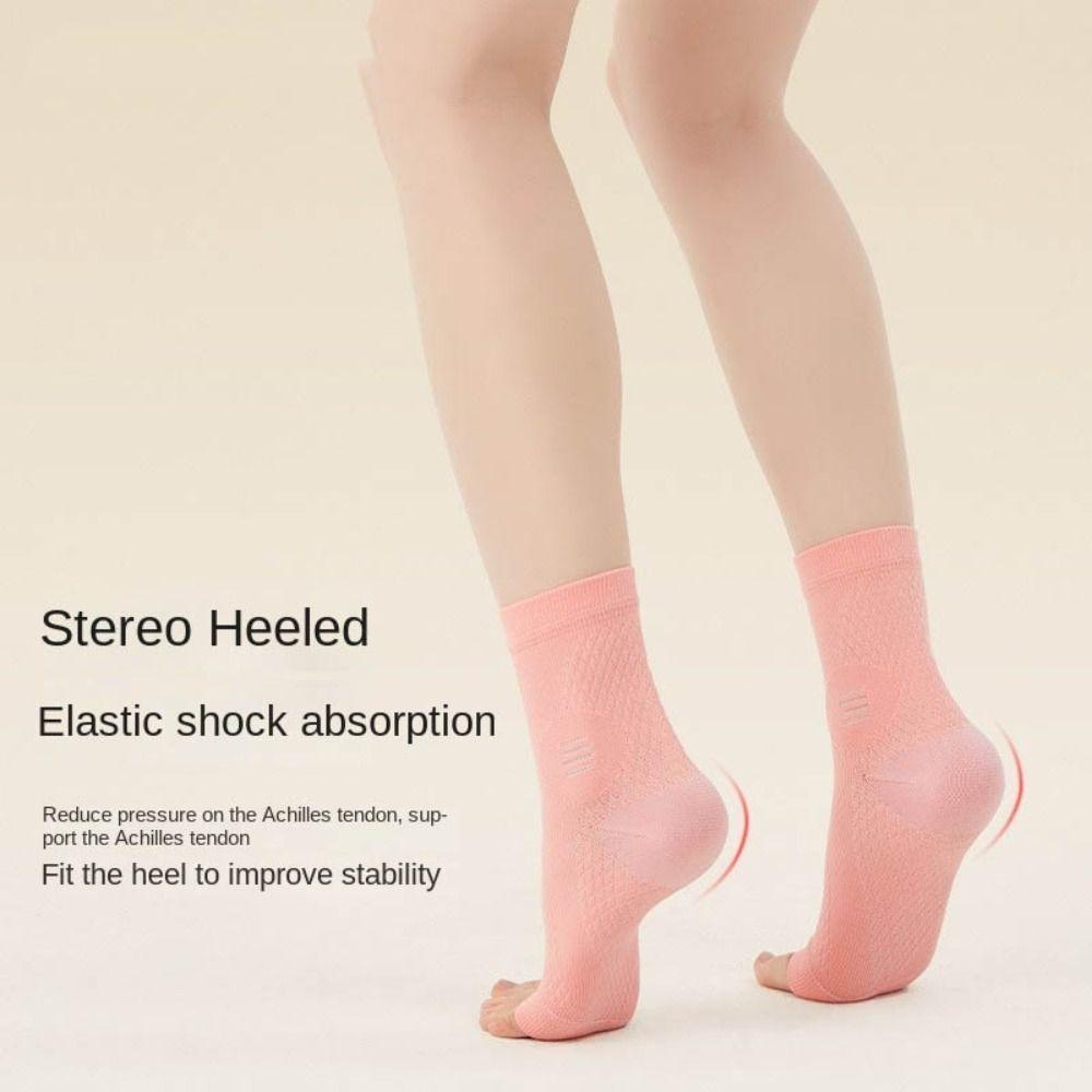 1Pair Anti Sprain Sports Ankle Brace Reduce Vibration Joint Protection Ankle Protector Elastic Support Compression Socks Running