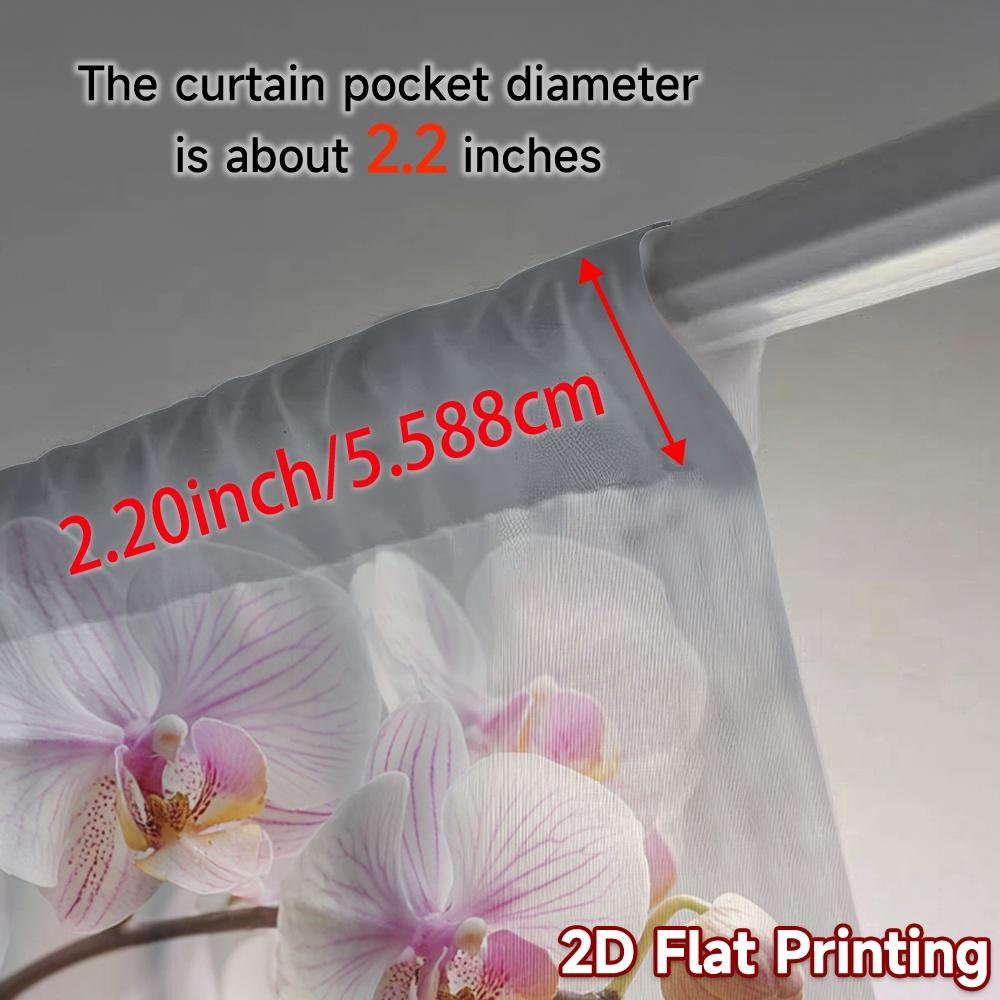 2 Stück 2D-Flachdruck-Vorhänge (Ohne Stange) Orchideen-Eleganz Beliebte Moderne Vorhänge 100% Polyester Vorhänge Geschenke