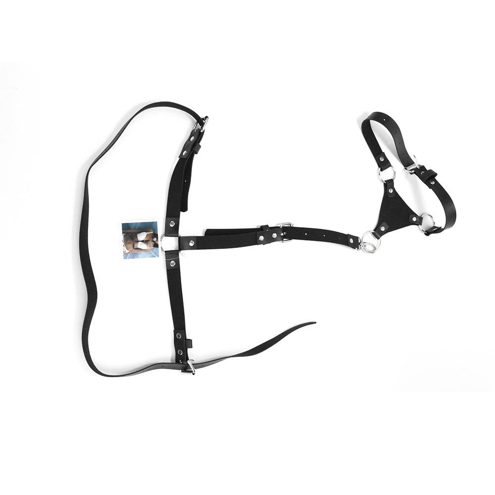 

Сексуальный пояс Сексуальный ремень из искусственной кожи SM бандаж Флиртующий нагрудный ремень Подвязка Панк бандажный ремень 60-80cm чёрный