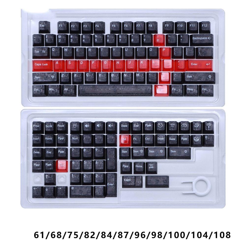 Průhledný průhledný set klávesnic Ice Cherry Profile PC Klávesy Mechanická klávesnice