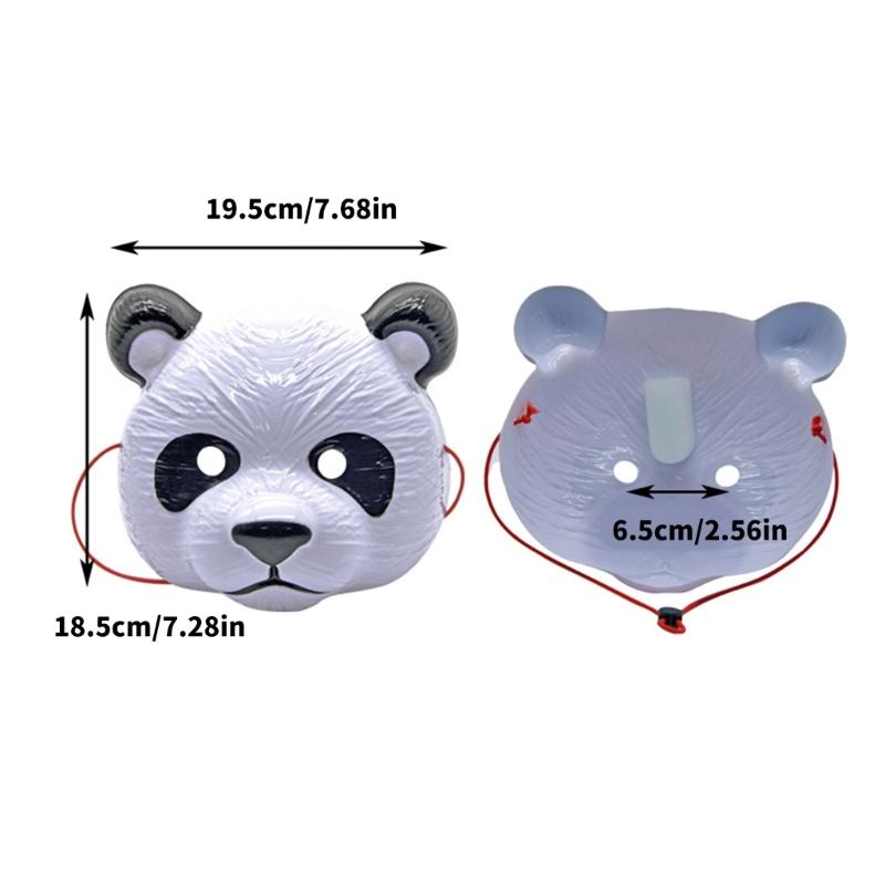 Festival Panda Full Face Mask For Halloween Christmas Parties Costume Accessory Kids Adults Safe Comfortable PVC Plastic
