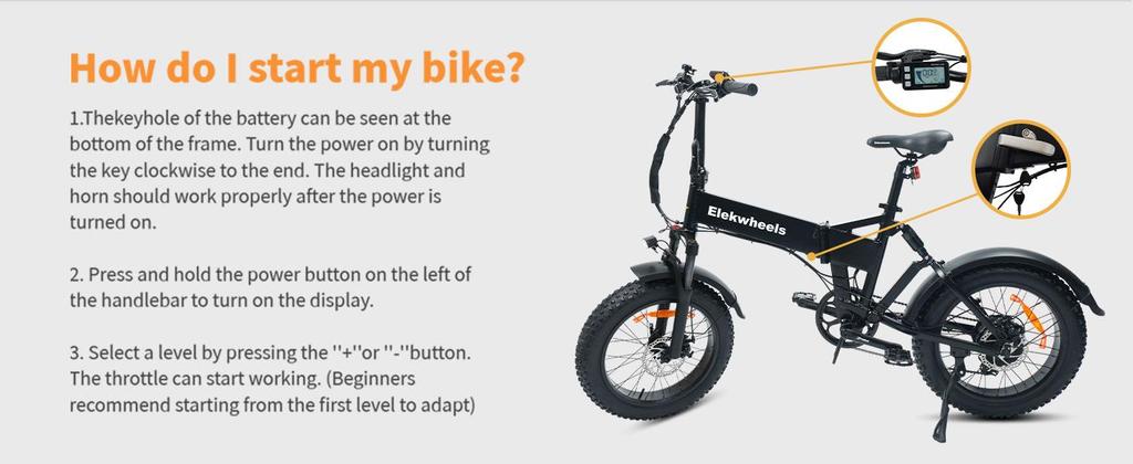 ElekWheels E5 750W Electric Bike - Foldable Fat Tire eBike with Dual Suspension, 50KM Range, LCD Display & Dual Disc Brake