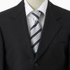 [Ojie] Men's Tie, Silver, 100% Silk, Made in Japan, Formal Tie, Ceremonial Wear, Wedding, Reception, Business