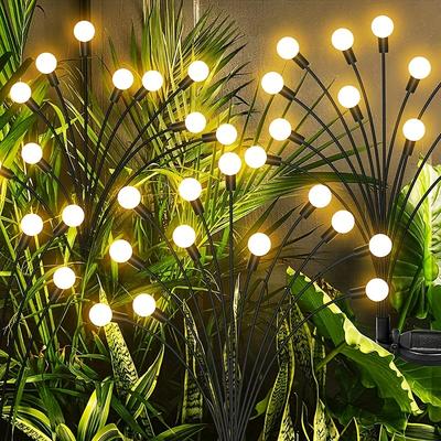 Solar Firefly Spike Light Outdoor Commercial Street and Area Lighting, Garden Path Marking Light, Garden Decoration Lawn Pole Light, Park Driveway