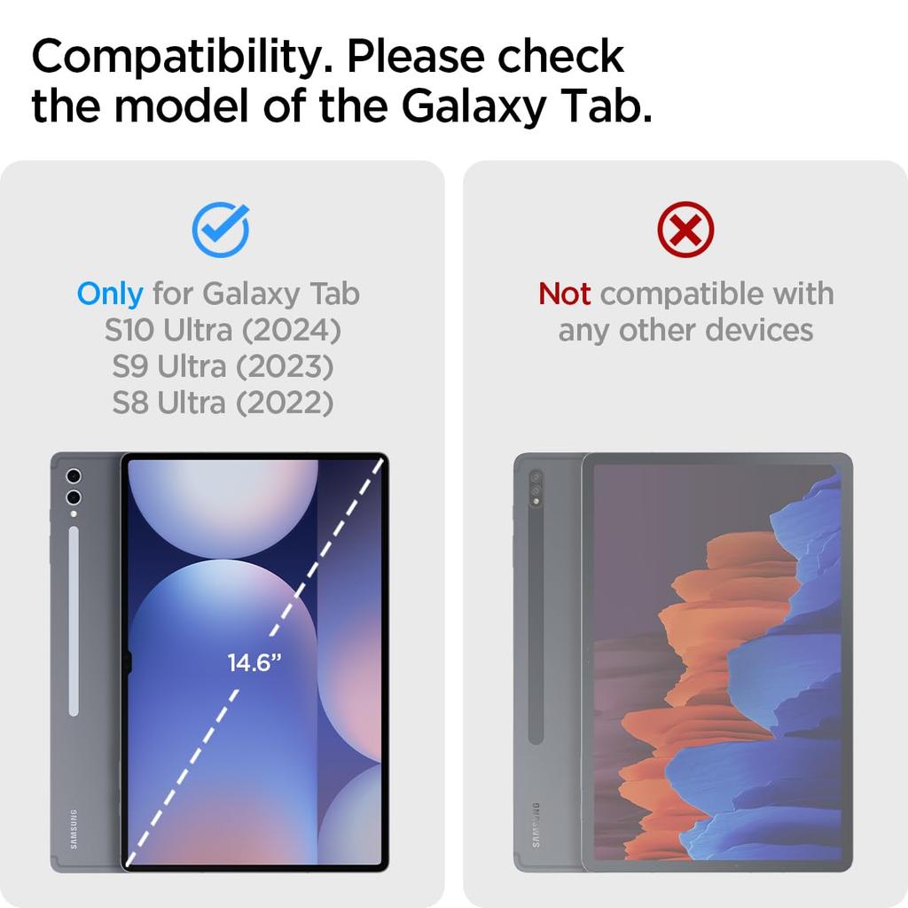 Spigen Galaxy Tab S10 Ultra Case Cover Compatible with Galaxy Tab Shock Absorption Shockproof Stand Drop Shock Absorption Rugged Armor Pro ACS06538