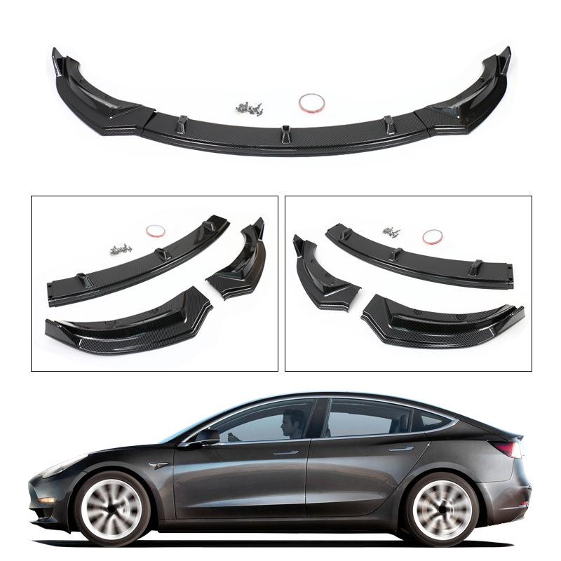 Tesla Model 3 Three-Section Injection Molded Front Lip Body Kit