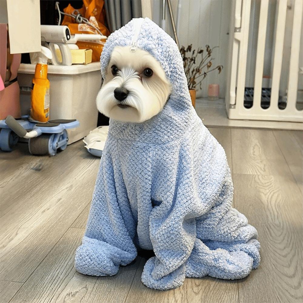 Full-Coverage Pet Bathrobe Quick-Dry Pet Bath Towel Practical Dog Drying Coat  Winter