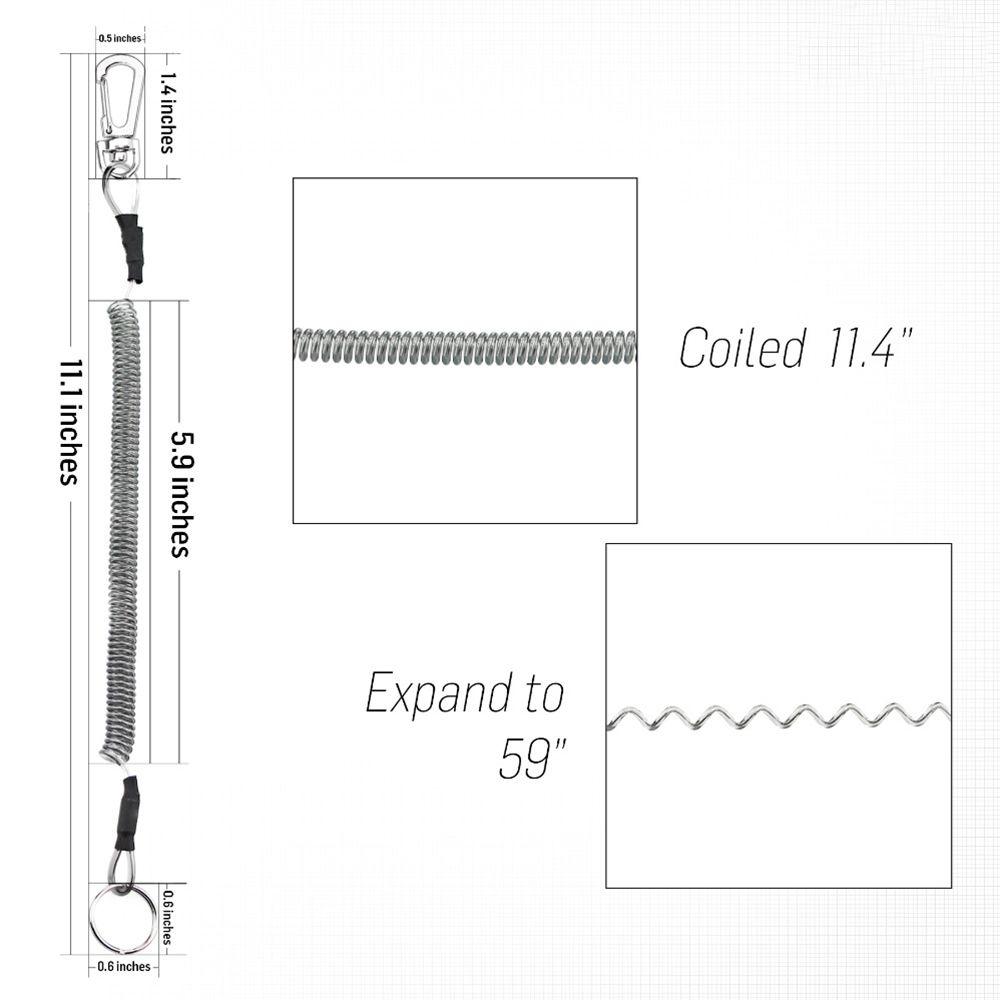 Tether Portable Fishing Lanyards Security Gear Tool Spring Elastic Rope Anti-lost Phone Keychain