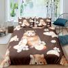 Guinea Pig Bedding Set Cute Mouse 3D Duvet Cover Animal Comforter Cover for Kids Boys Girls Teen Soft Twin Polyester Quilt Cover