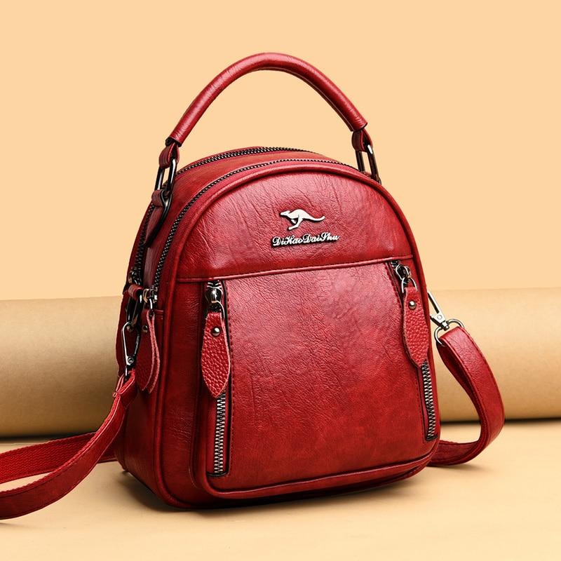 Mochilas de cuero para mujeres Mochila de viaje multifunción Mochilas  canguro Sac A Dos Girls Preppy para adolescentes comprar a buen precio —  entrega gratuita, reseñas reales con fotos — Joom