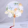 Exquisite Flower Butterfly Round Fan Women Dance Performance Props Wedding Craft Home Decoration