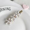 French girl mini pearl flower hairpin, Korean chic gentle retro bangs hairpin hair accessories