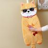 1pc Extra Large Cute Cartoon Hanging Hand Towel Soft Coral Fleece,Thick Absorbent,Decorative Kitchen Bathroom Towel with Fun Animal Designs