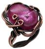 Raw Kashmir Ruby Natural Gemstone Copper Wired Ring US Size-8.75 A247