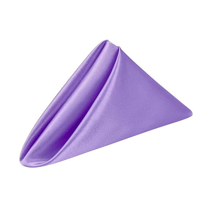 High-Density Satin Napkin – Wedding Style Solid Color Overlock Placemat Tablecloth with Flower Design.