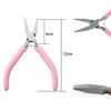 Cute Pink Color Handle Anti-slip Splicing and Fixing Jewelry Pliers Tools & Equipment Kit for DIY Jewelery Making Needlework