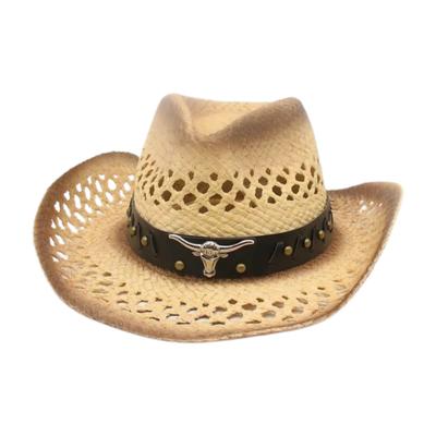 Straw Hat Summer Sunscreen Shading Ethnic Style Simple Beach Couple Straw Hat Premium Cowboy Hat