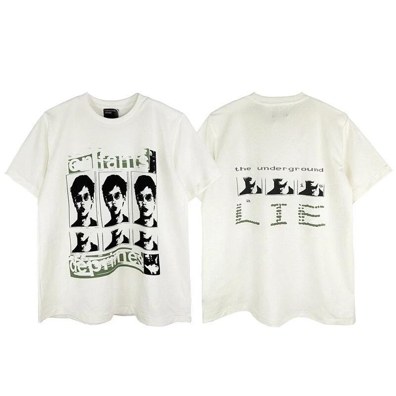 Меланхоличная футболка с коротким рукавом ERD Sketch Graffiti Loose Casual Ричи Рич M