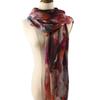 Ethnic Watercolor Painting Scarf Breathable Tie-dyed Scarf Colorful Satin Scarf  Head Wear